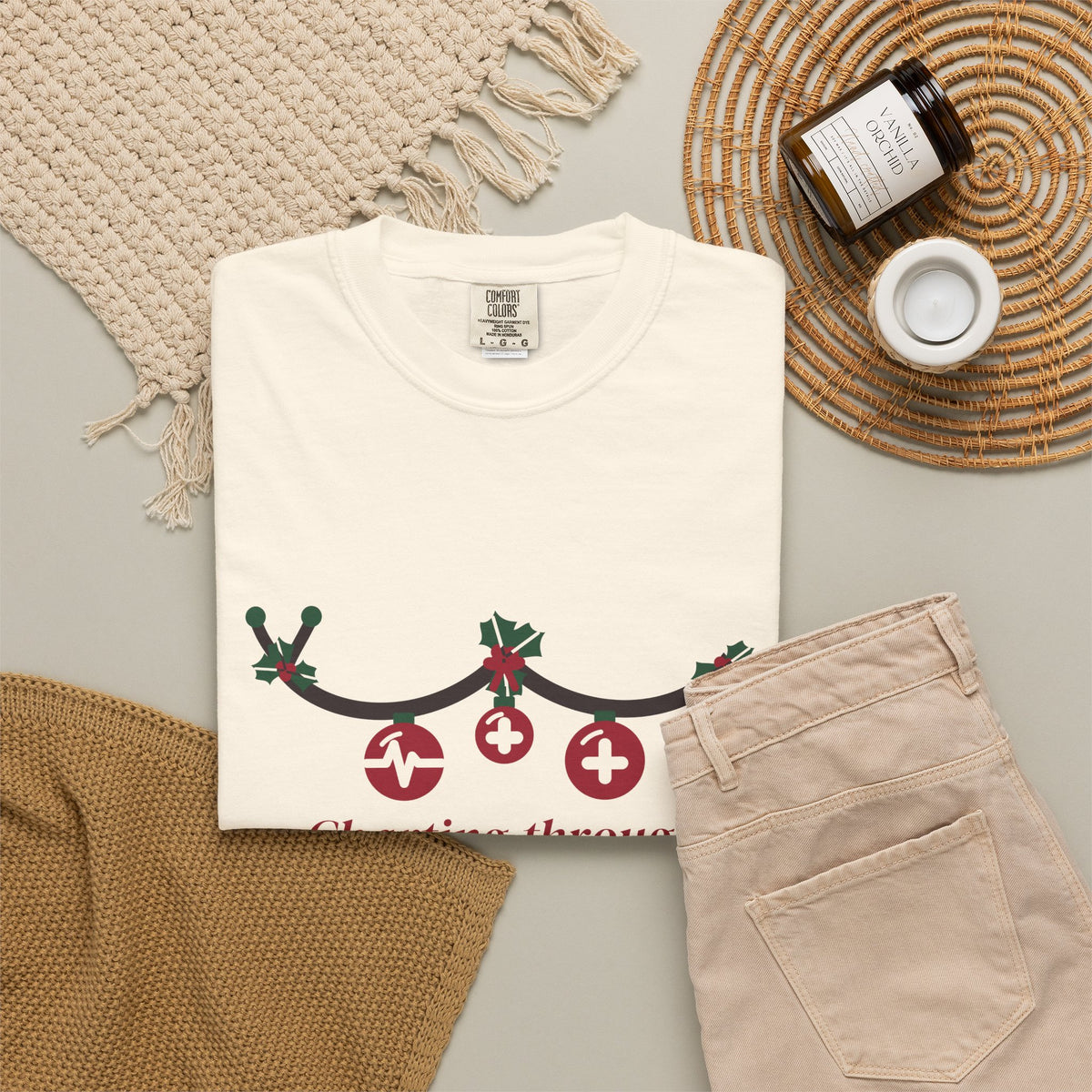 Charting Through the Holidays Tee, Nurse Christmas Shirt