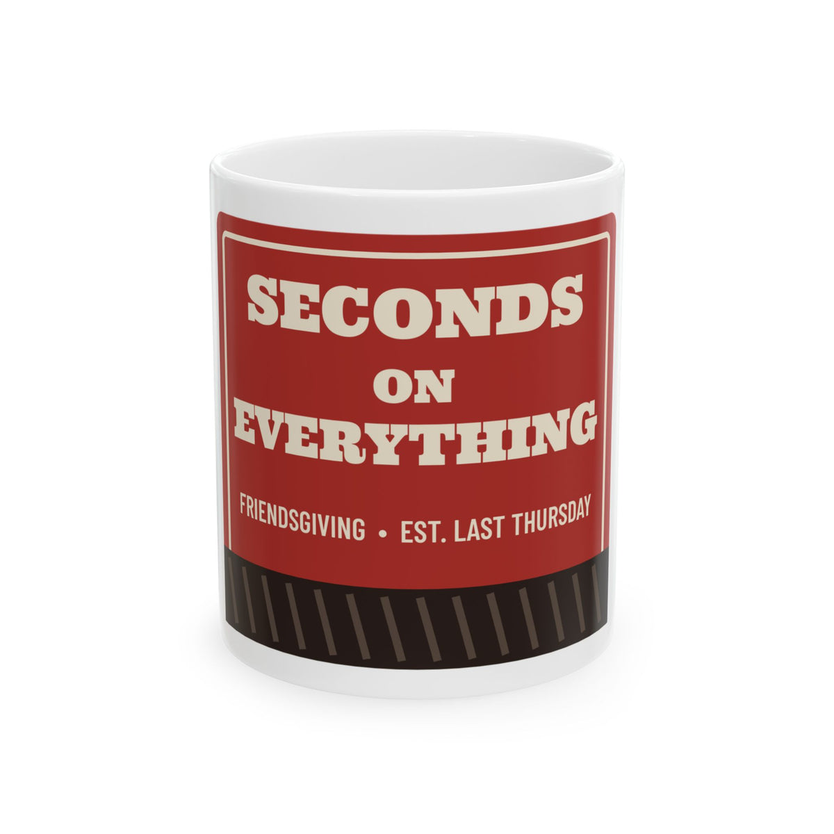 Seconds on Everything Vintage Matchbook Friendsgiving Mug