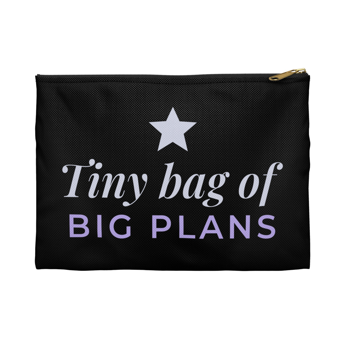 Stocking Stuffer for Her, Tiny Bag of Big Plans Makeup Bag, Cute Cosmetic Pouch, Christmas Gift, Zipper Travel Pouch