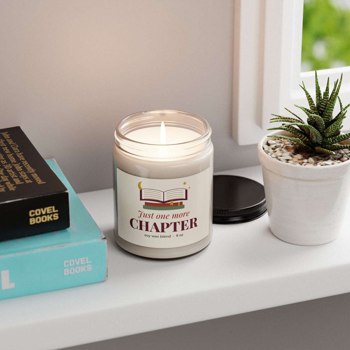 Book Lover Candle, Just One More Chapter Soy Candle 9oz, Bookish Gift for Her, Reading Candle, Book Club Gift, Self Care Gift