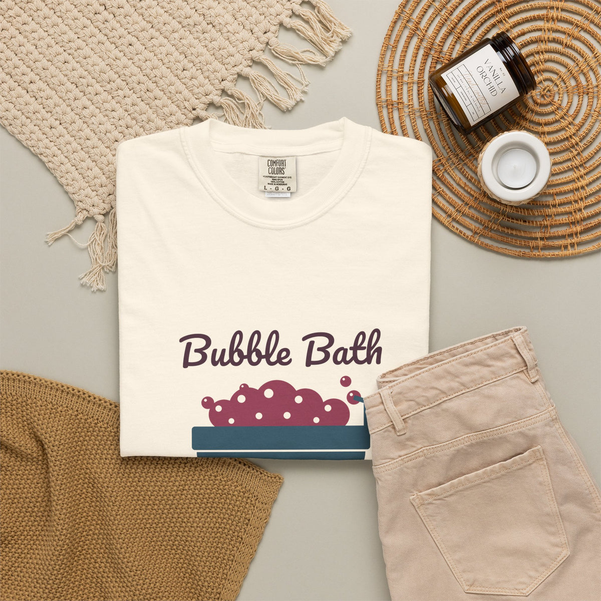 Self Care Shirt, Bubble Bath Board Member Tee, Funny Self Care Gift for Her, Garment-Dyed Womens Tee, Spa Day