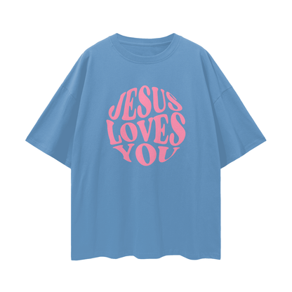 Religious Vintage/Y2K Jesus Loves You Oversized T Shirt