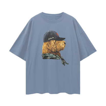 Streetwear Fitted Dog Graphic Oversized T Shirt