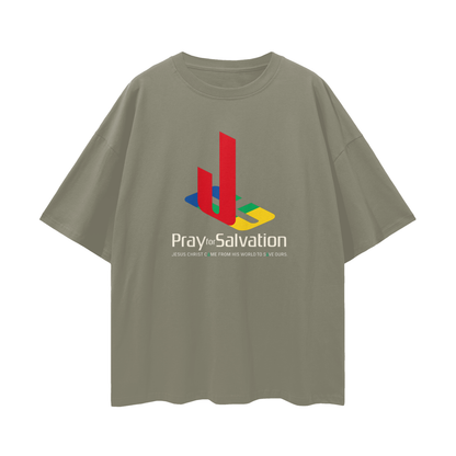 Religious Pray For Salvation Jesus Christ Graphic Oversized T Shirt