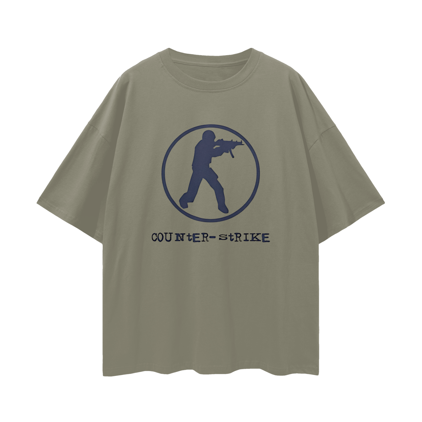 Counter Strike Gaming Graphic Oversized T Shirt