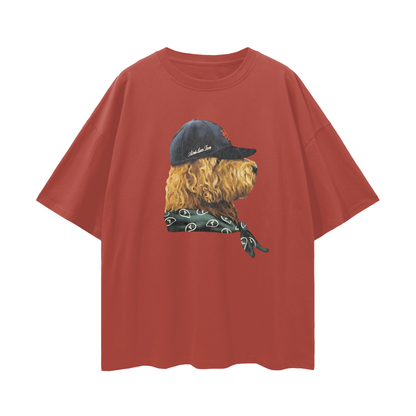 Streetwear Fitted Dog Graphic Oversized T Shirt
