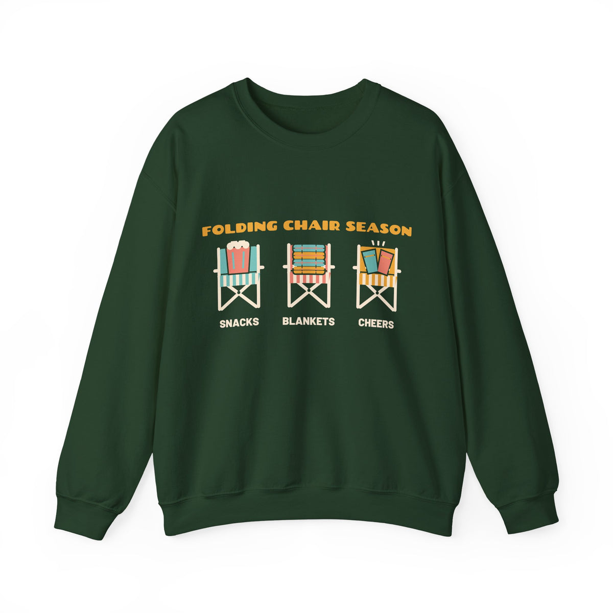 Sports Mom Sweatshirt, Folding Chair Season Varsity Crewneck, Soccer Mom Baseball Mom Sweatshirt, Gift for Mom