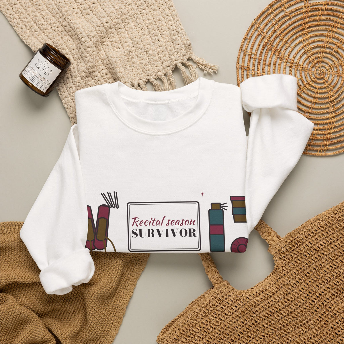 Ballet Mom Sweatshirt, Recital Season Survivor Crewneck, Dance Mom Gift, Winter Recital Sweatshirt, Christmas Gift for Dance Mom