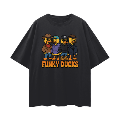 Vintage/Y2K Funny Funky Ducks Graphic Oversized T Shirt
