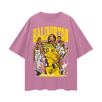 Tyrese Haliburton Pacers 90s Y2K Vintage Like Graphic Oversized T Shirt