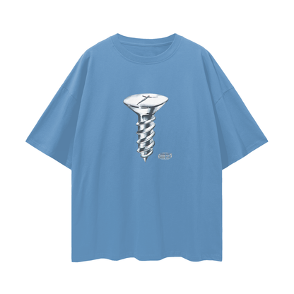 Religious Jesus Isaiah 53:5 Screw Graphic Oversized T Shirt