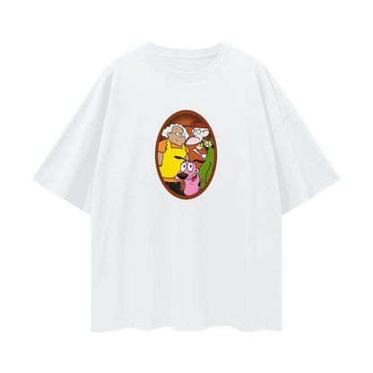 Vintage Like Courage The Cowardly Dog Graphic Oversized T Shirt
