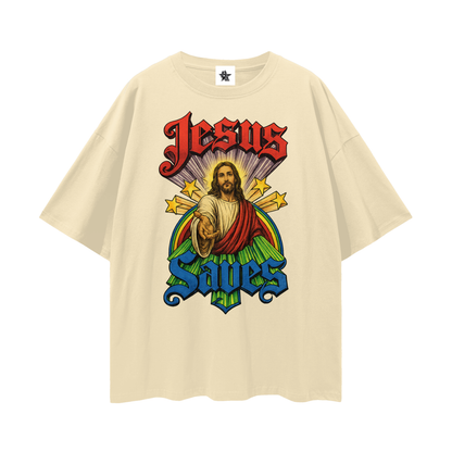 Vintage/Y2K Religious Jesus Saves Graphic T Shirt