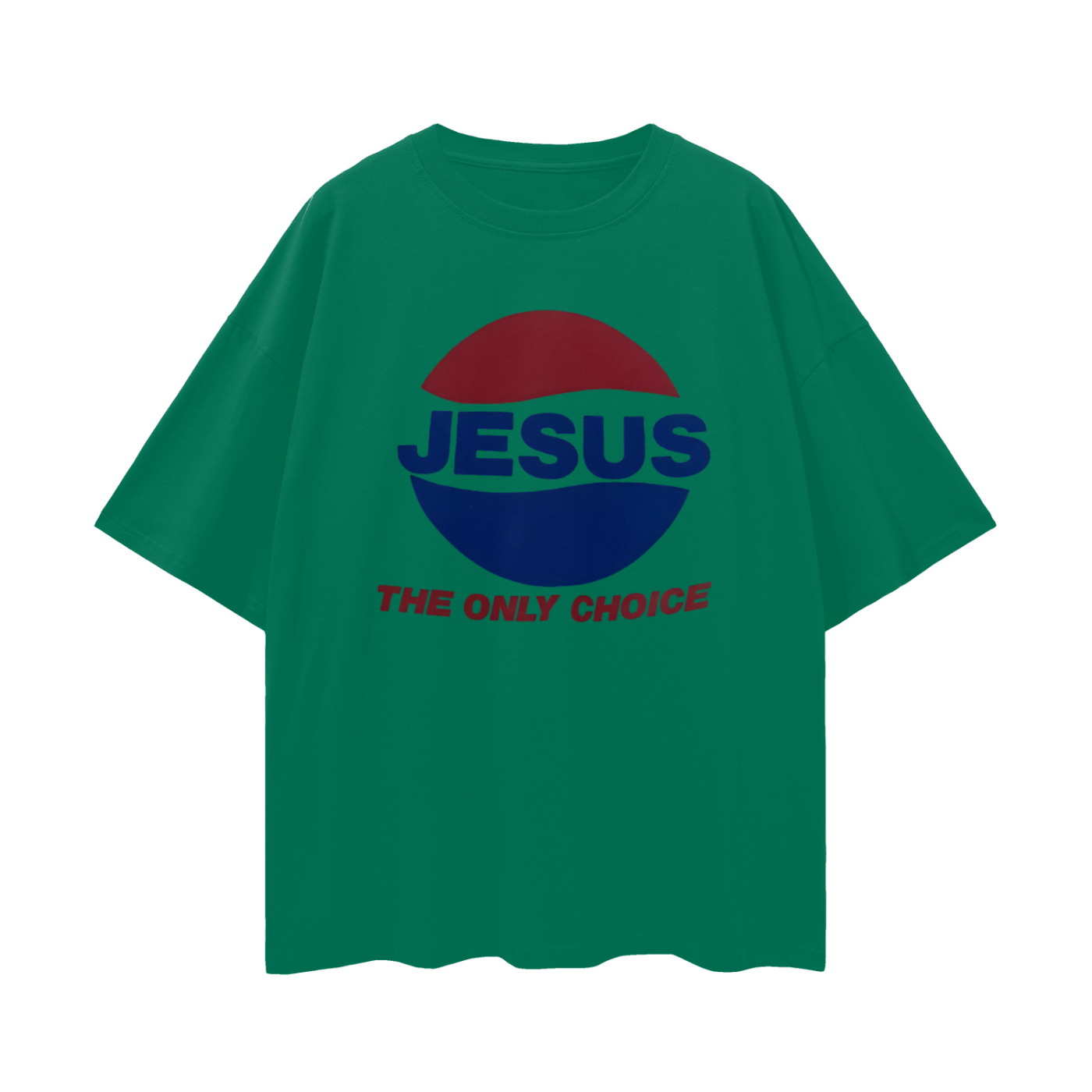 Religious Jesus Pepsi The Only Way Graphic Oversized T Shirt