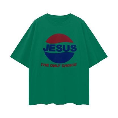 Religious Jesus Pepsi The Only Way Graphic Oversized T Shirt