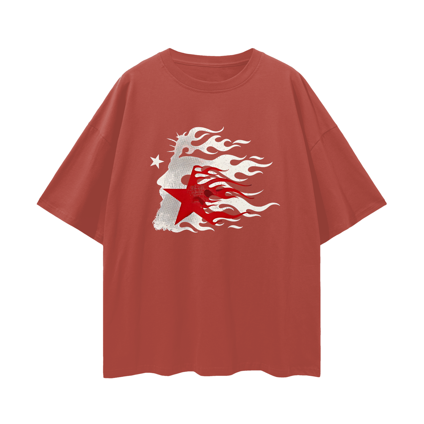 Religious Jesus Hellstar Logo  Like Graphic Oversized T Shirt