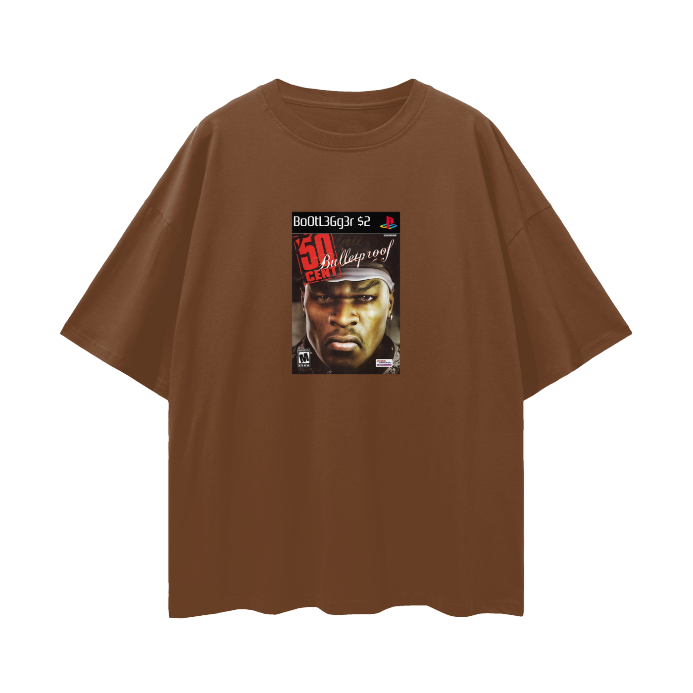 PlayStation 2 50 Cent Bullet Proof PS2 Video Game Disc Tee