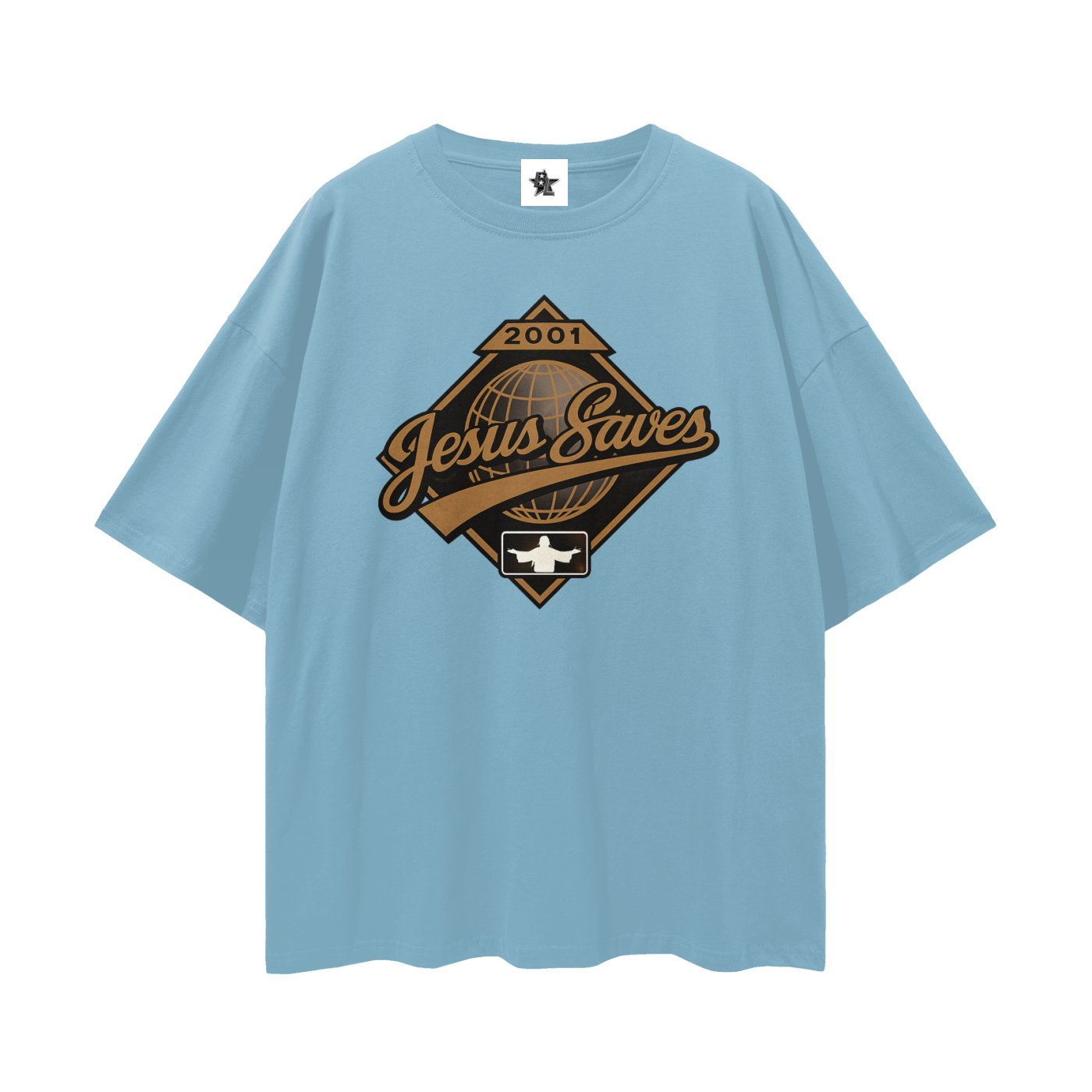 Vintage/Y2K Religious Jesus Saves Oversized T Shirt