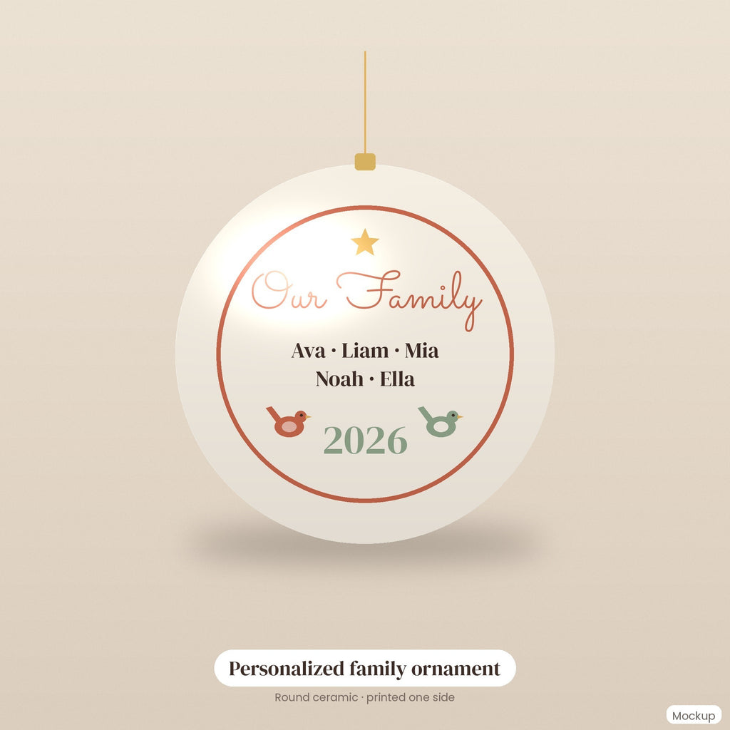 Personalized Family Christmas Ornament 2026, Our Family Names