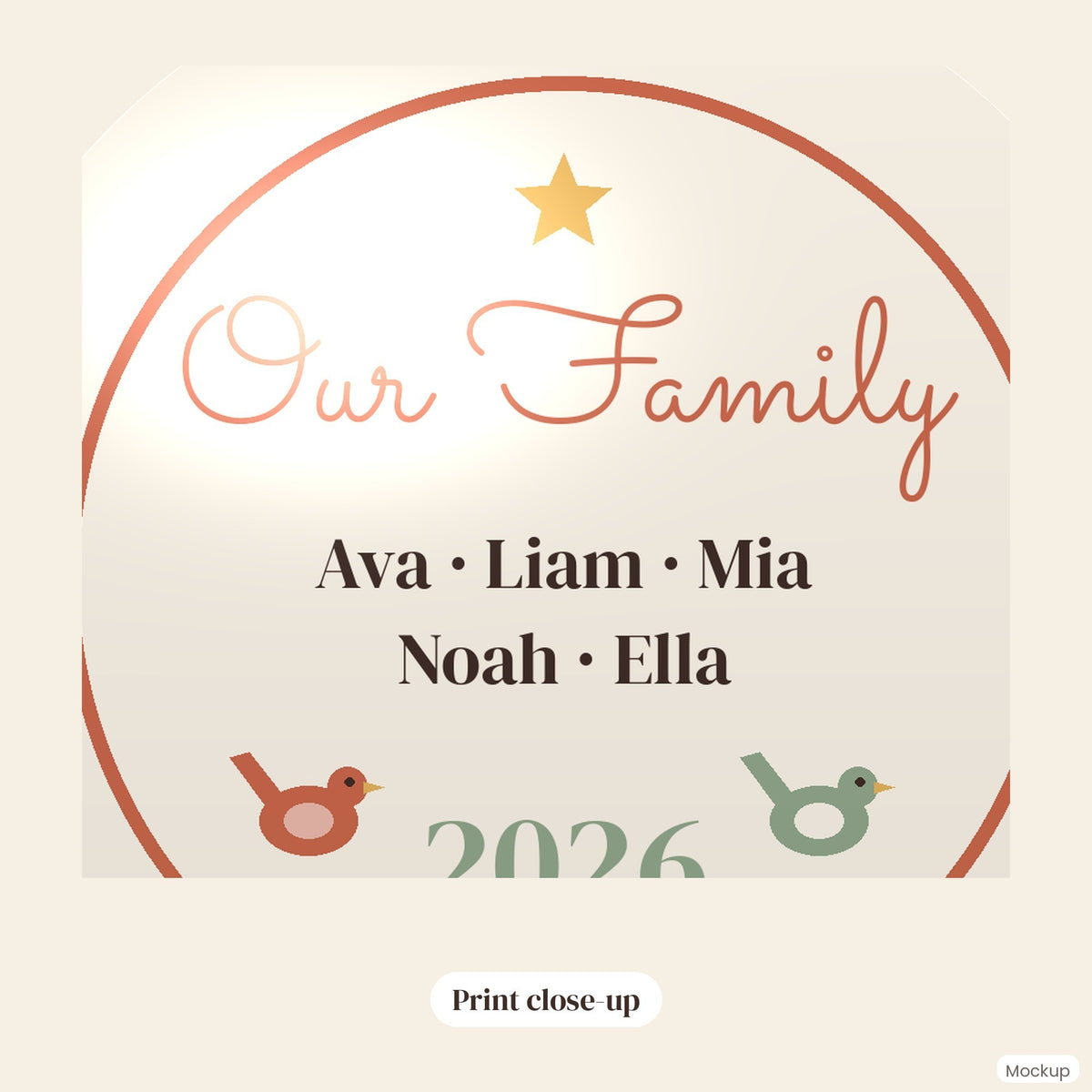 Personalized Family Christmas Ornament 2026, Our Family Names