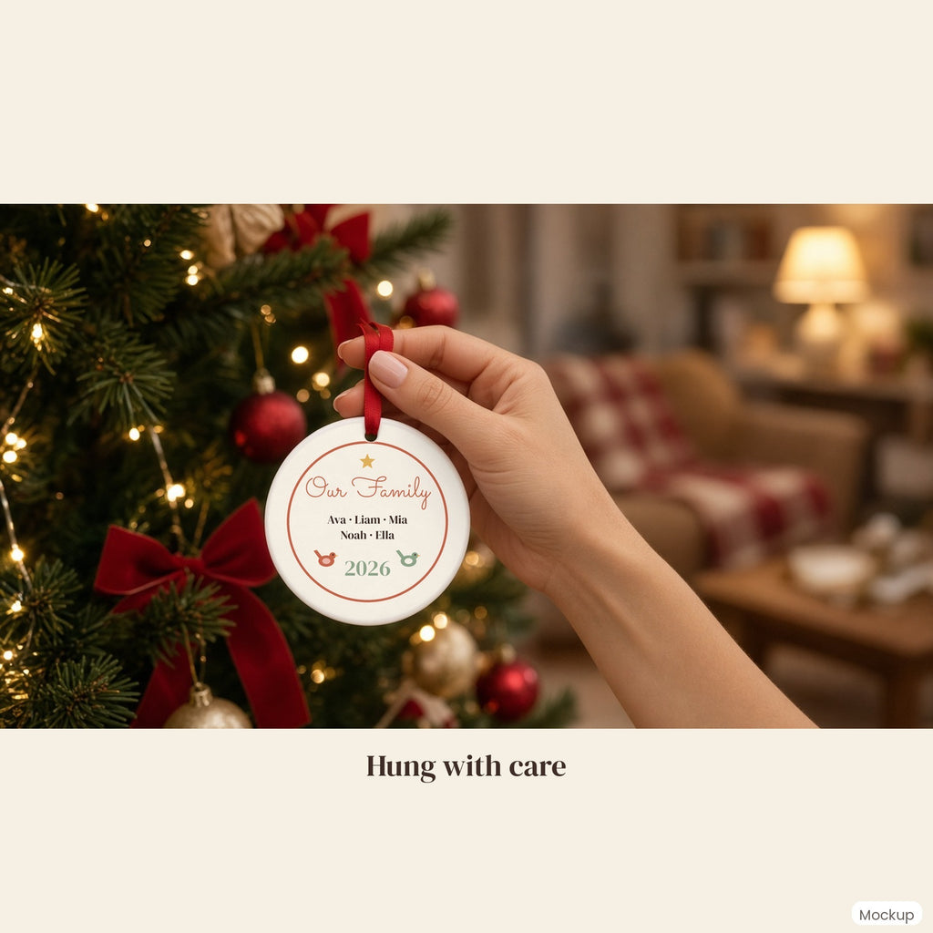 Personalized Family Christmas Ornament 2026, Our Family Names