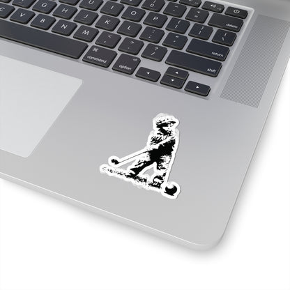 Kid Soldier Golfing Sticker