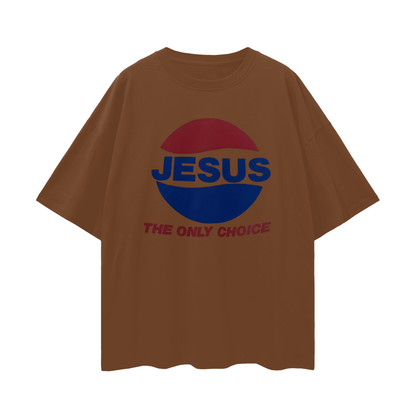 Religious Jesus Pepsi The Only Way Graphic Oversized T Shirt