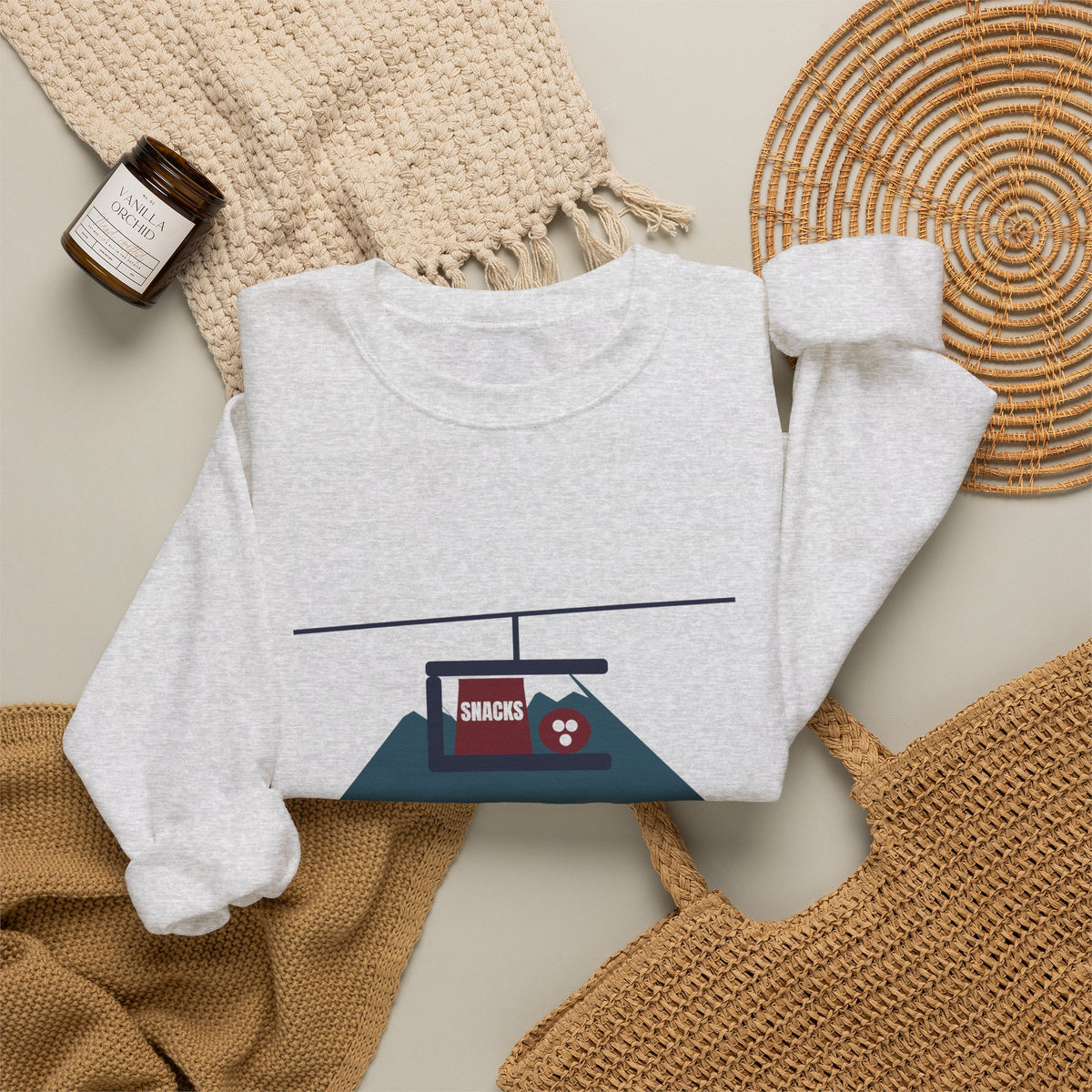 Ski Mom Sweatshirt, Lift Line Snack Supplier Crewneck, Snowboard Mom Gift, Winter Sports Mom Sweatshirt for Women