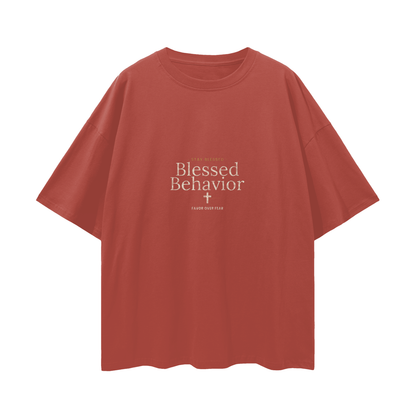 Blessed Behavior Oversized T-Shirt | Christian Streetwear Graphic