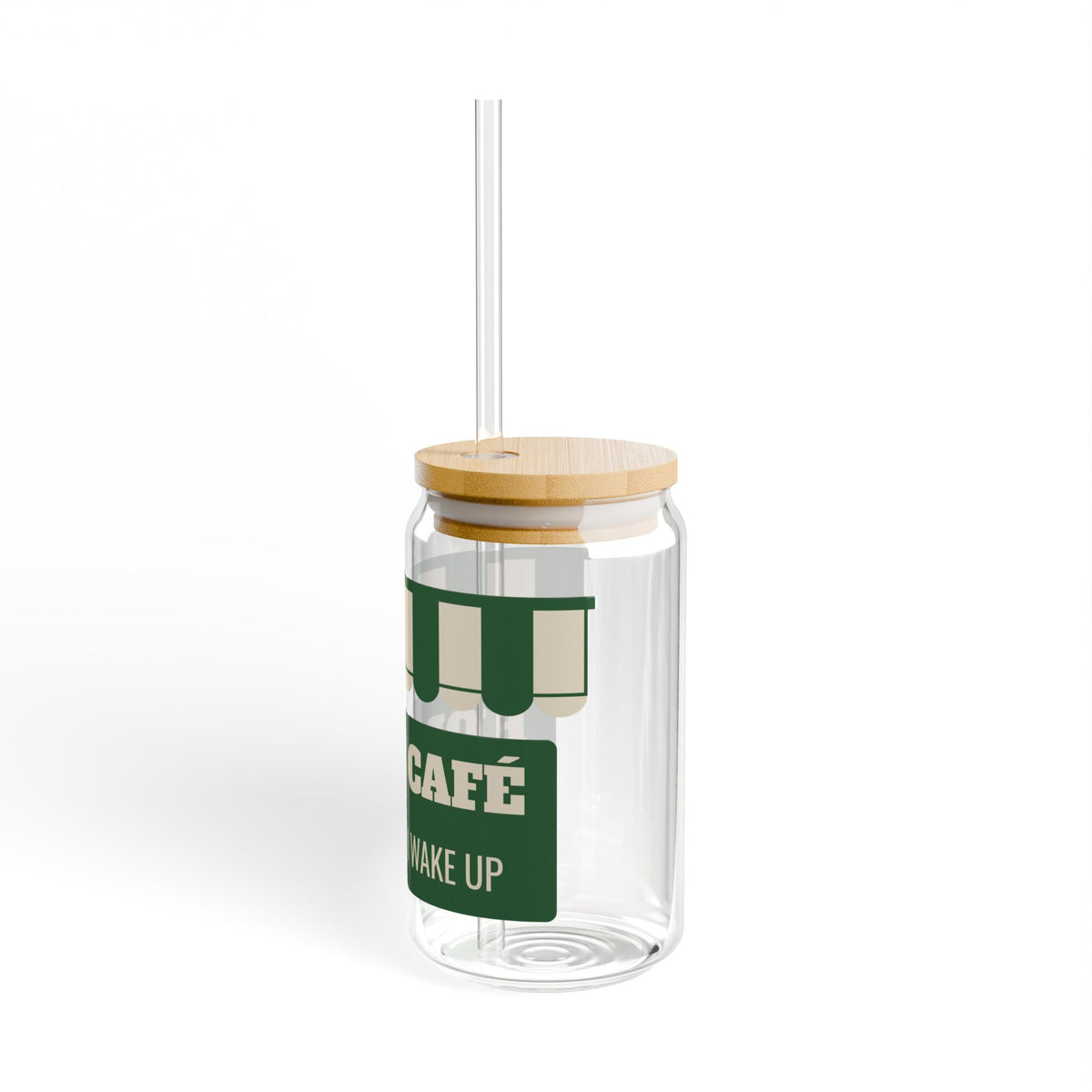 Home Cafe Open When I Wake Up Glass Can Tumbler