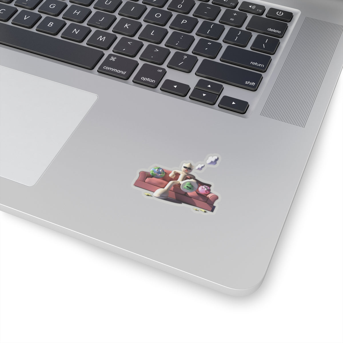 Clay Man On Couch Sticker