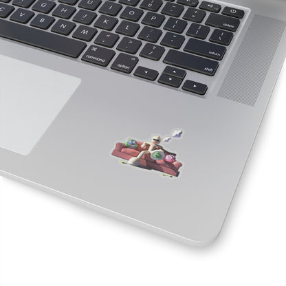Clay Man On Couch Sticker