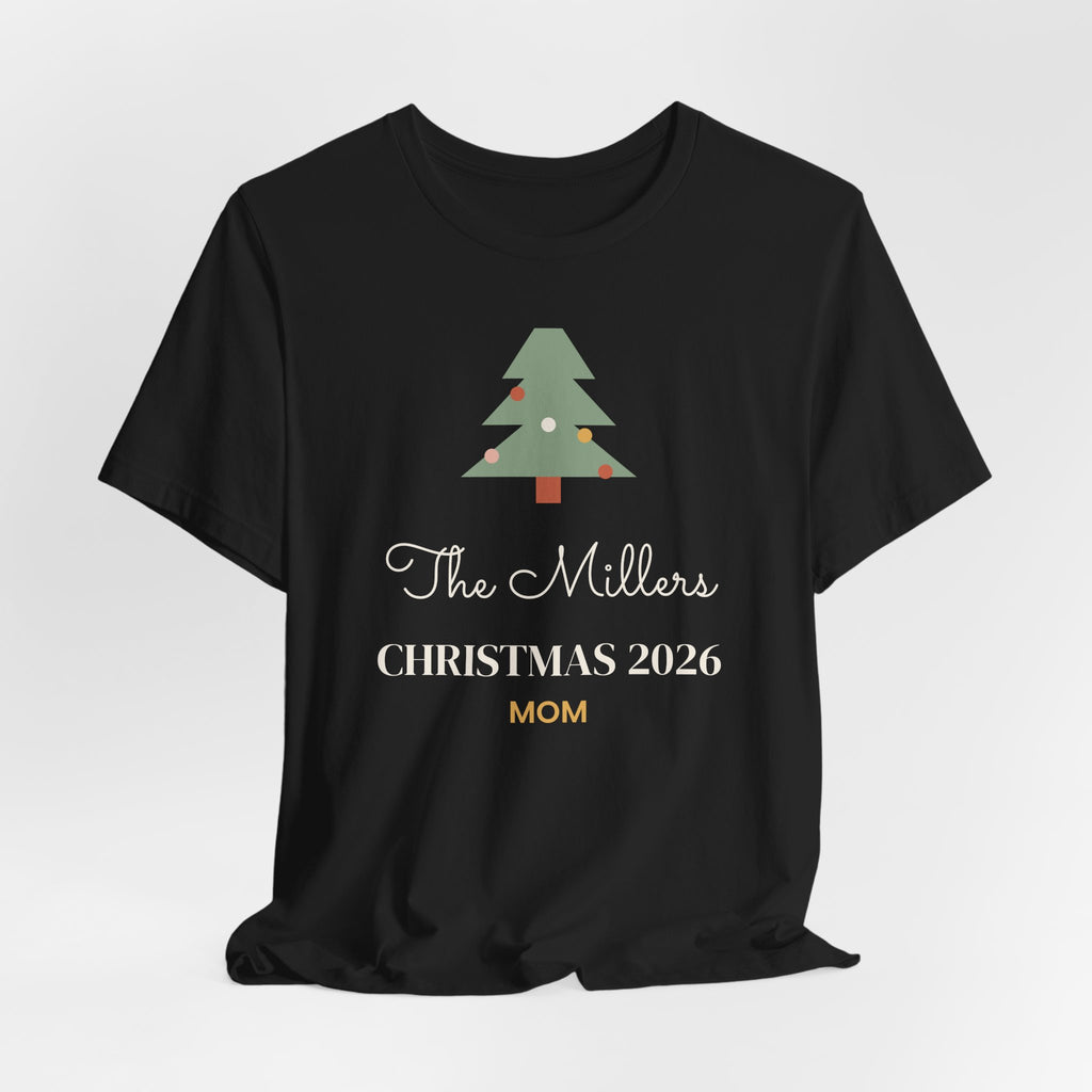 Personalized Family Name Tee, Matching Family Christmas Shirts