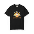 Haunted by the Laundry Pile Tee, Retro 70s Halloween Mom Shirt, Funny Mom Life Ghost Laundry T-Shirt, Garment-Dyed Spooky Season Gift
