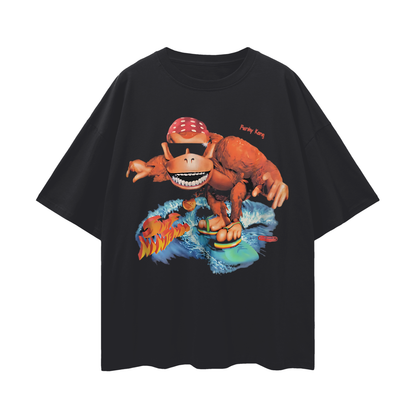 Vintage Like Funky Kong Surfing Oversized T Shirt