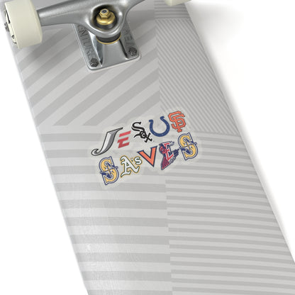 Religious Jesus Saves Sport Logos Sticker
