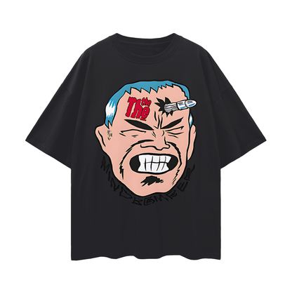 Vintage Like 80s Mind Bomber Graphic Oversized T Shirt