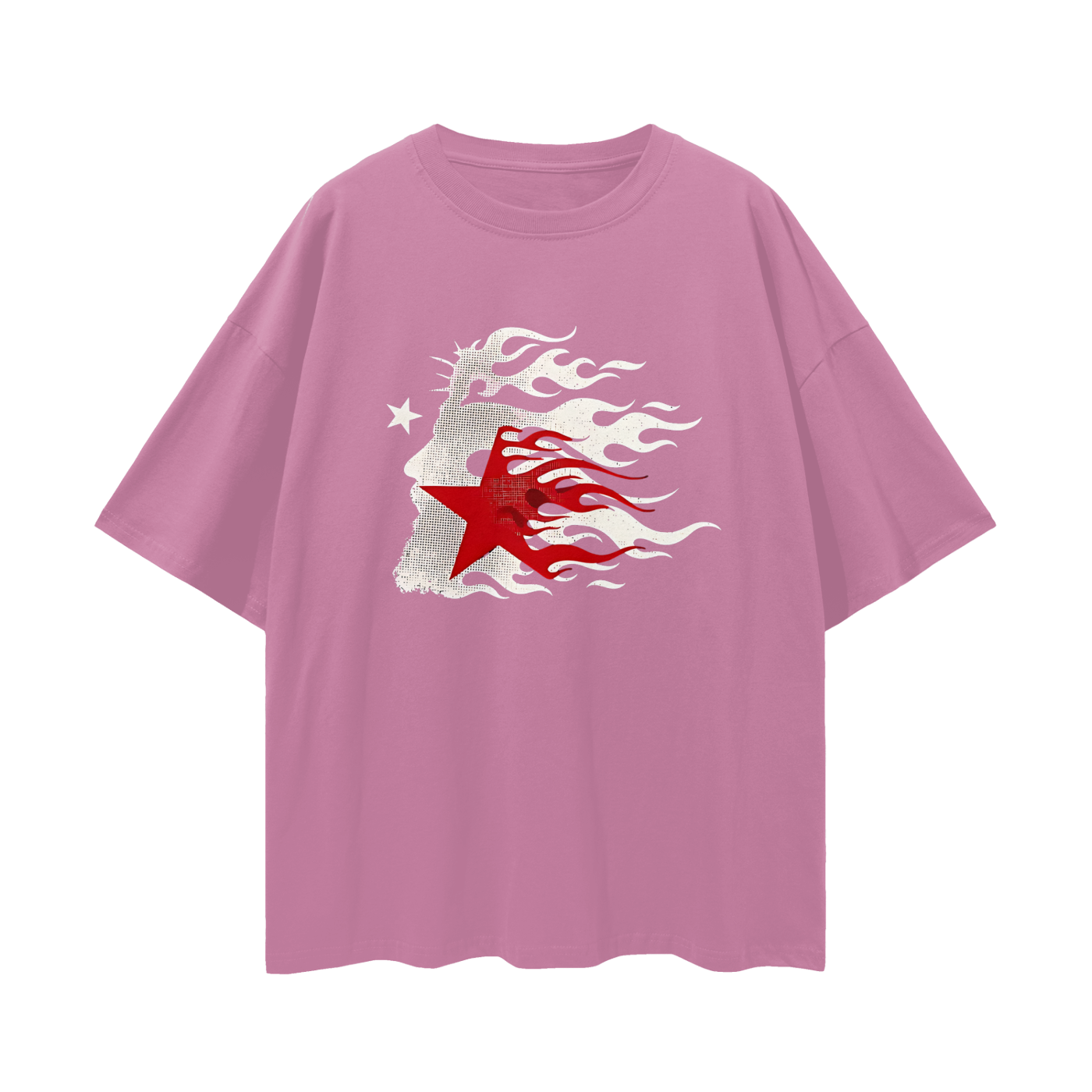 Religious Jesus Hellstar Logo  Like Graphic Oversized T Shirt