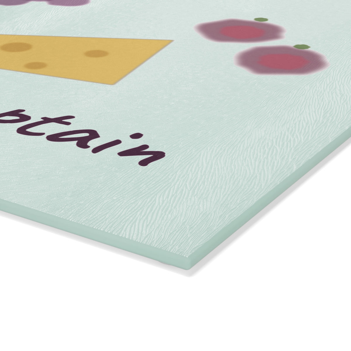 Charcuterie Captain Watercolor Glass Cutting Board