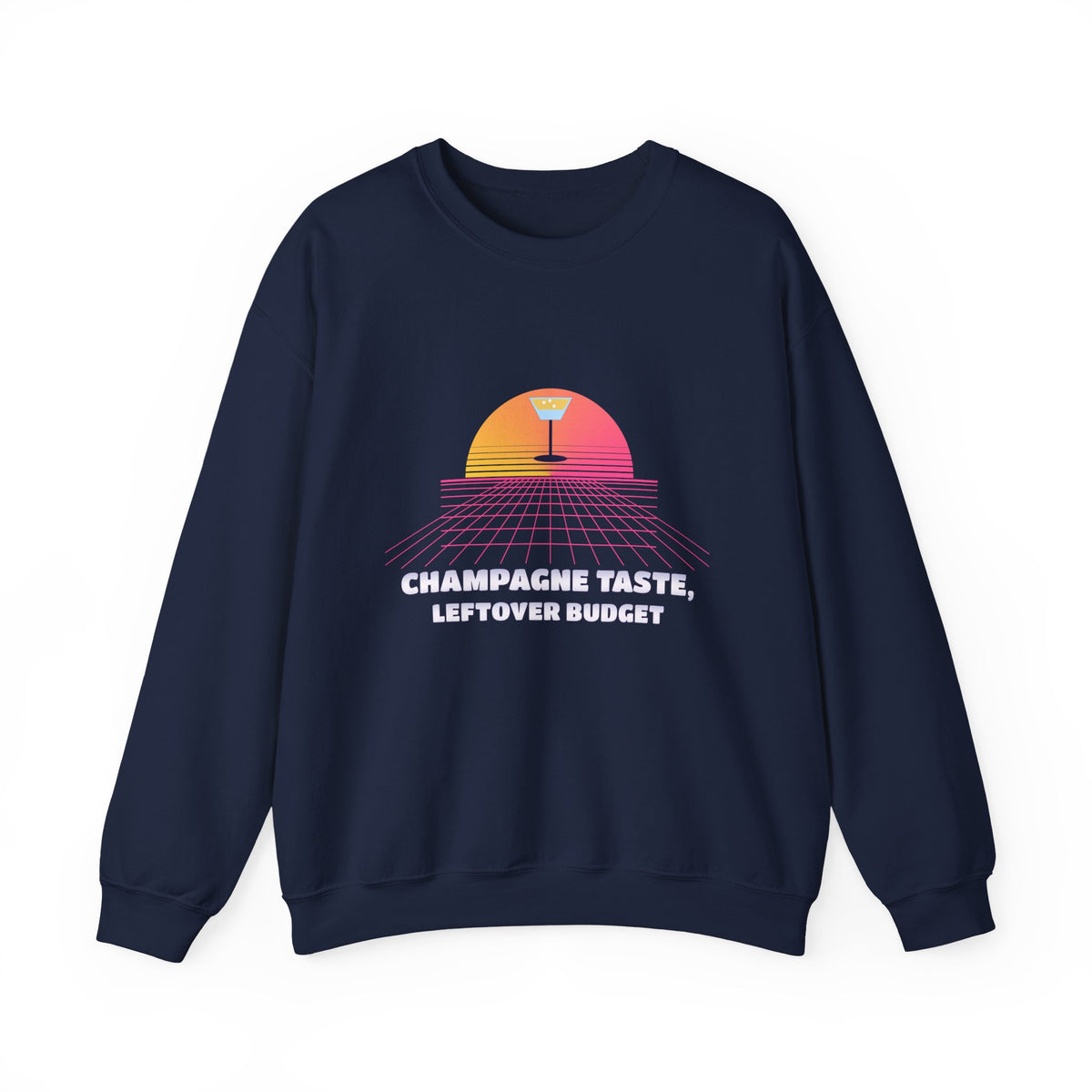 Champagne Taste Leftover Budget 80s Airbrush New Years Sweatshirt Gift for Her