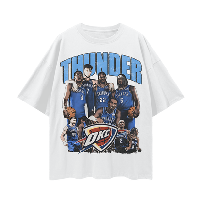 Oklahoma Thunder 90s Y2K Vintage Like Graphic Oversized T Shirt