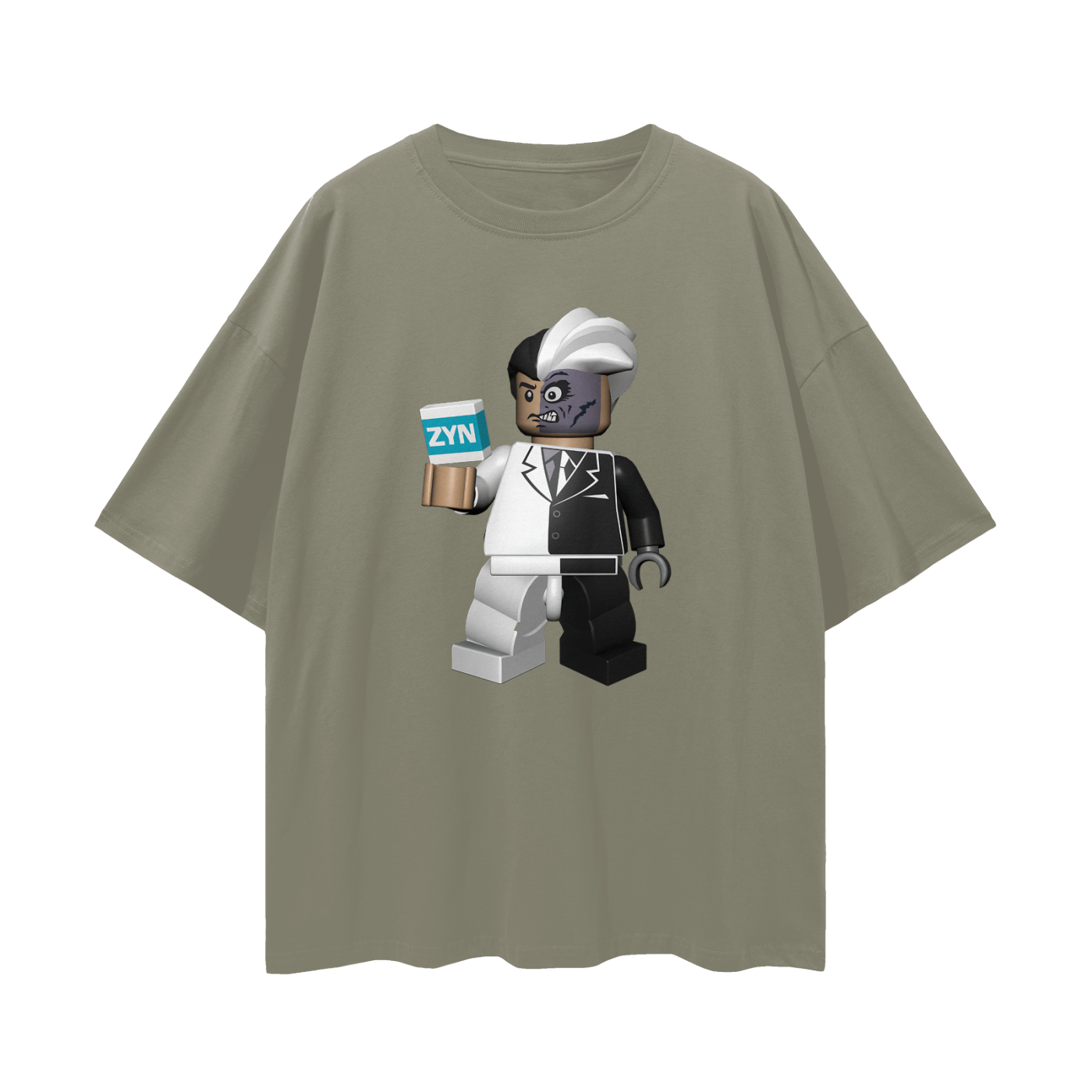 Vintage/Y2K Lego Batman Two-Face Zyn Can Funny Oversized T Shirt