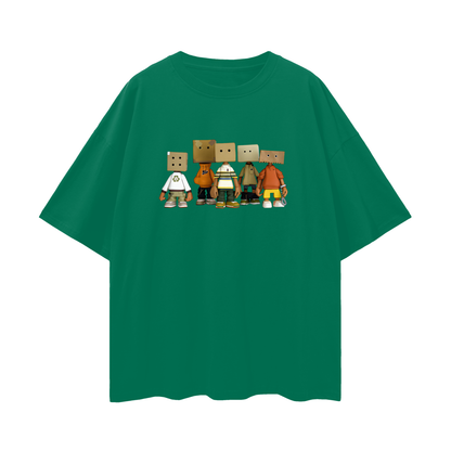 Vintage Like Box Head Michael Lau Designer Toys Y2K Graphic Oversized T Shirt