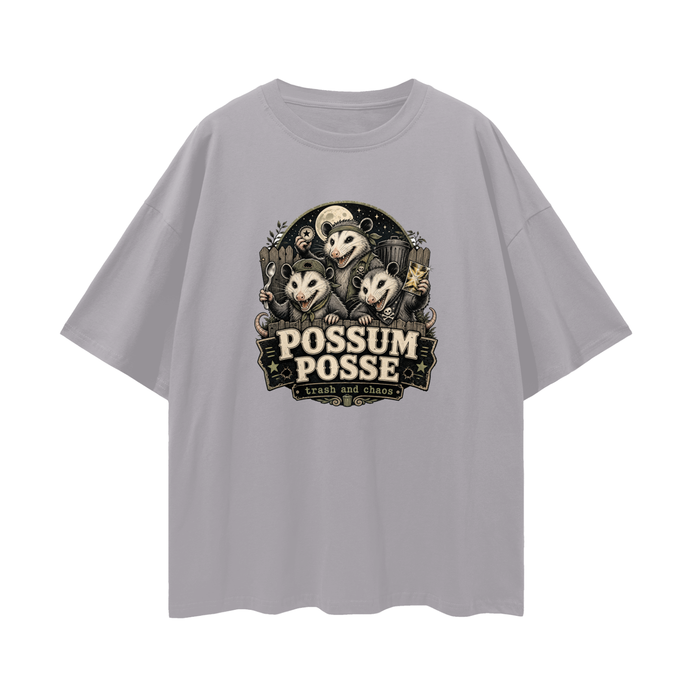 Possum Posse Tee - Trash & Chaos | Oversized Heavyweight Bootleg Graphic Tee