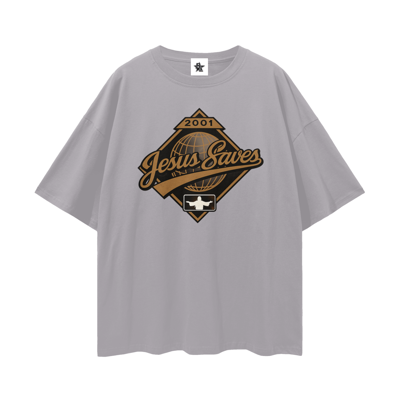 Vintage/Y2K Religious Jesus Saves Oversized T Shirt