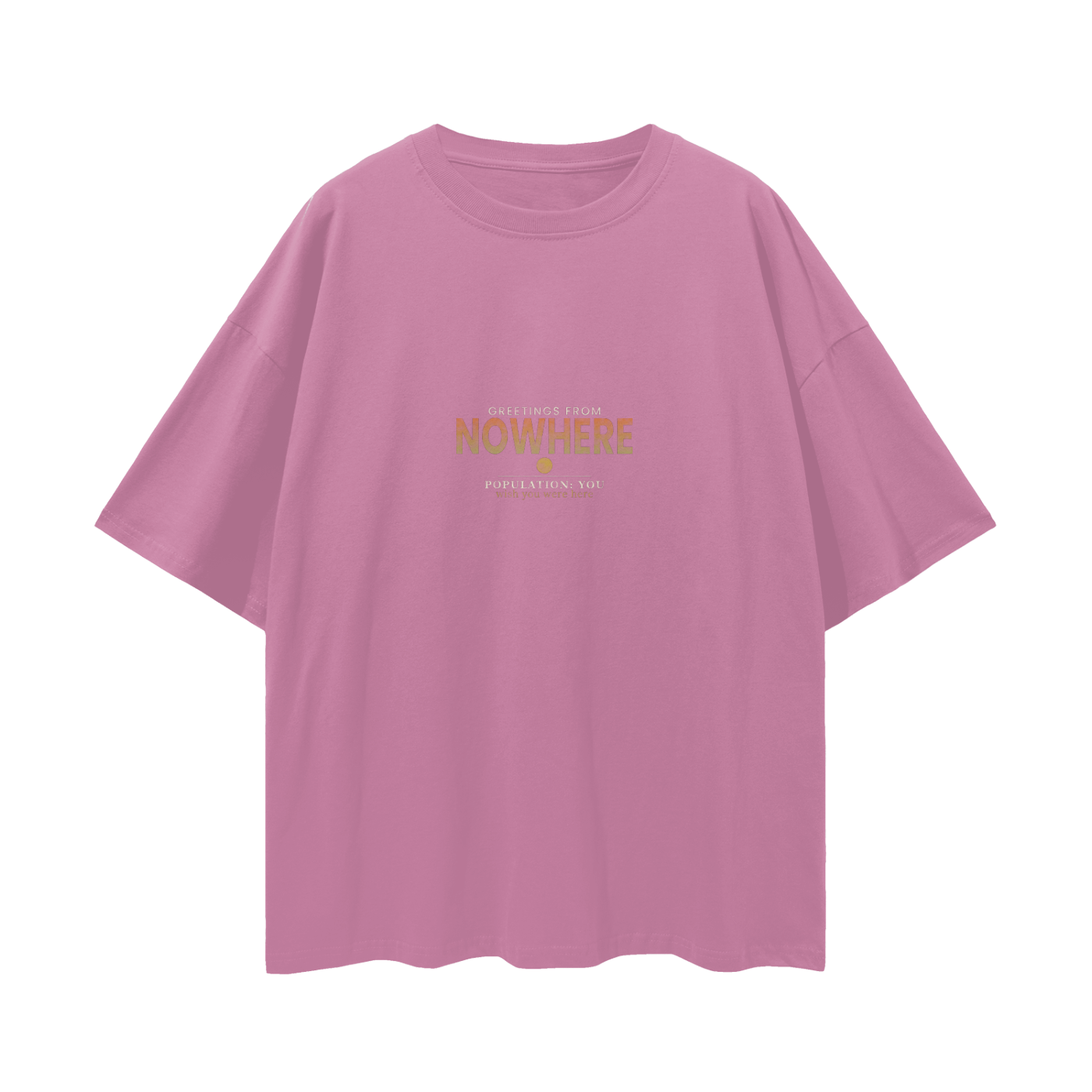 Greetings From Nowhere Oversized T-Shirt | Vintage Souvenir Streetwear Graphic