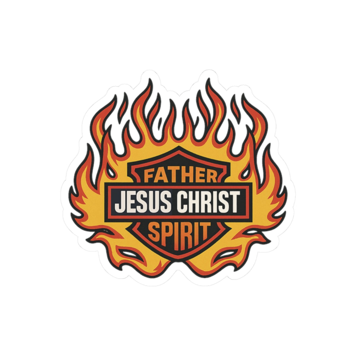 Religious Jesus Christ Harley Davidson Sticker