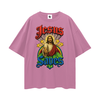 Vintage/Y2K Religious Jesus Saves Graphic T Shirt