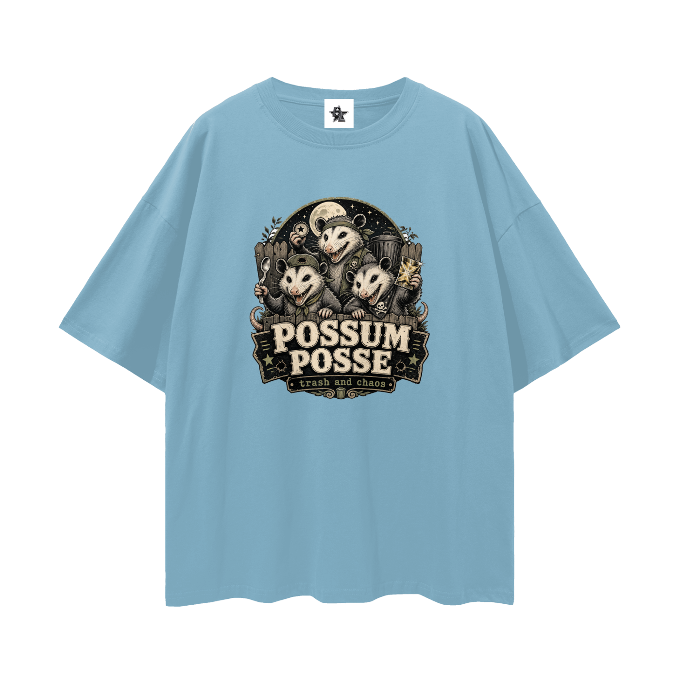 Possum Posse Tee - Trash & Chaos | Oversized Heavyweight Bootleg Graphic Tee