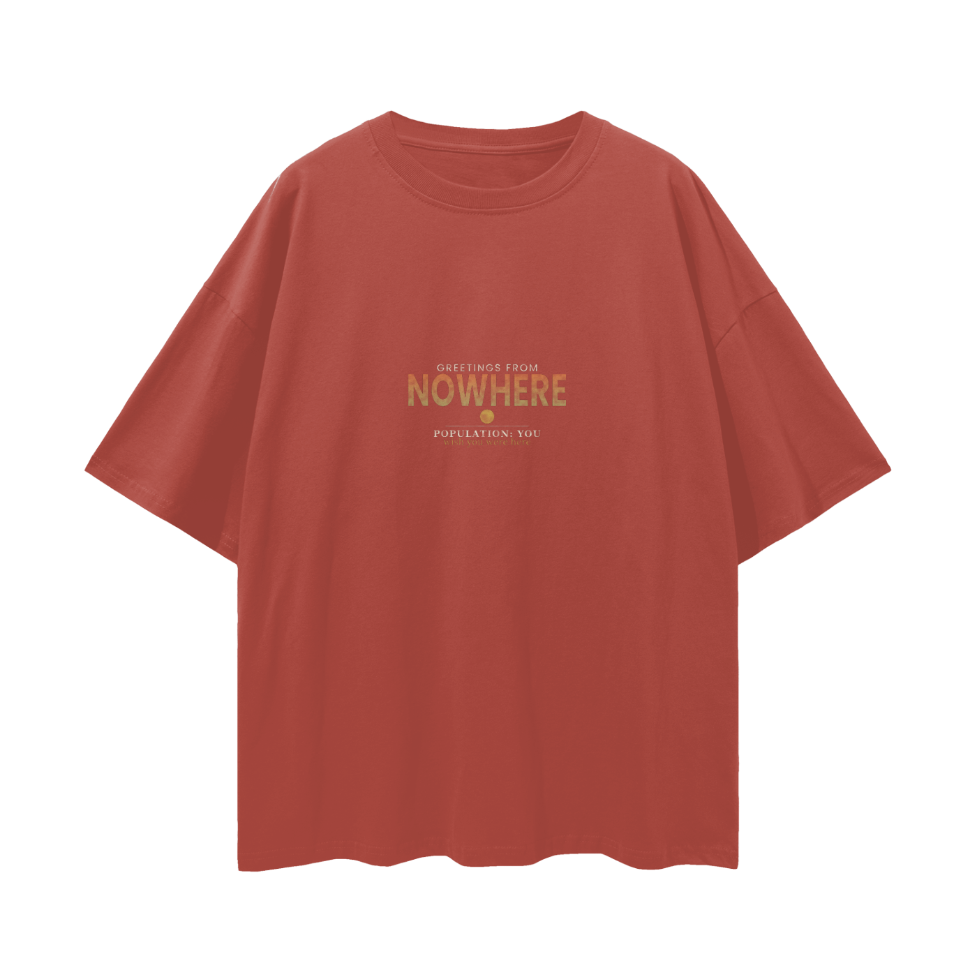 Greetings From Nowhere Oversized T-Shirt | Vintage Souvenir Streetwear Graphic